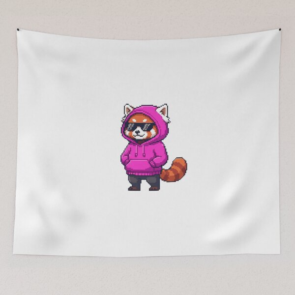 Item preview, Retro 16 Bit Pixel Hypebeast Red Panda Mascot designed and sold by DripCultureLab.