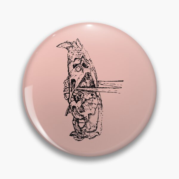 Item preview, Rat Skull & Skewers - (#F3C0B7) designed and sold by The Stippler Process.