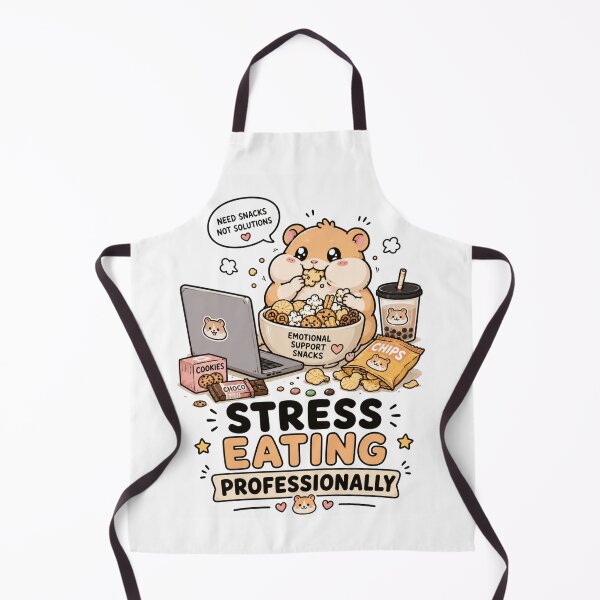 Item preview, Funny Hamster Stress Eating Burnout T-Shirt designed and sold by MaynyStudio.