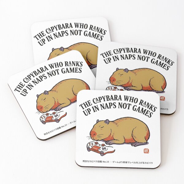 Item preview, The Capybara Who Ranks Up in Naps Not Games — Funny Gamer Capybara Tee designed and sold by nurusubetei.