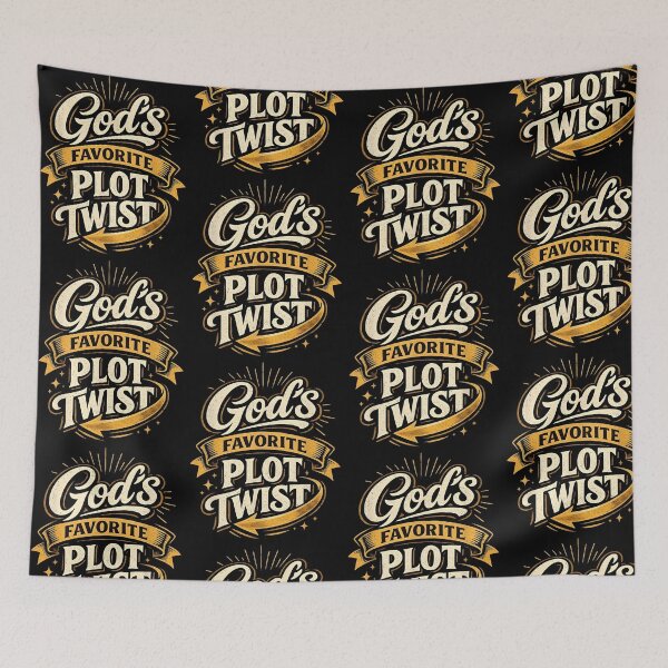 Item preview, God's Favorite Plot Twist Faith Based Christian Inspirational Quote designed and sold by ostenlee.