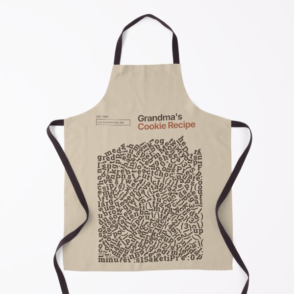Item preview, Grandma's Cookie Recipe Typography Print | Recipe Wall Art designed and sold by doingly.