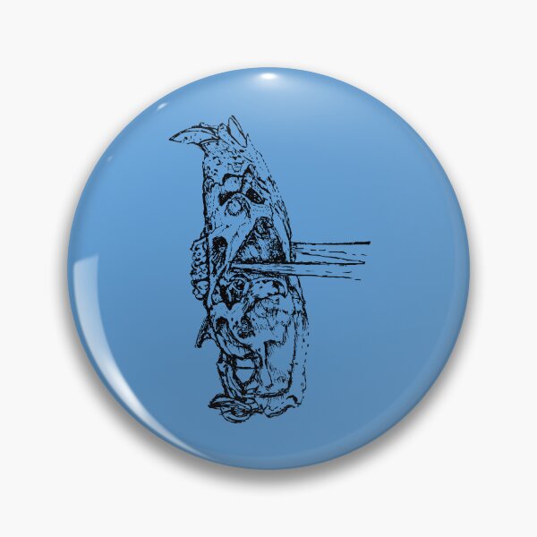 Item preview, Rat Skull & Skewers - (#5E9FDA) designed and sold by The Stippler Process.