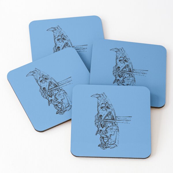 Item preview, Rat Skull & Skewers - (#5E9FDA) designed and sold by The Stippler Process.
