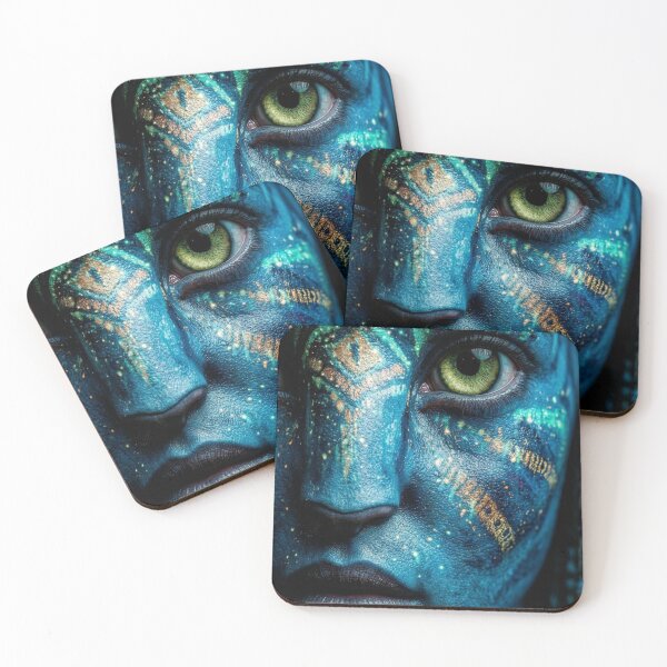 Item preview, Blue Alien Portrait Tee | Neon Na'vi Face Art All-Over Print designed and sold by BHOWMIK STORE.