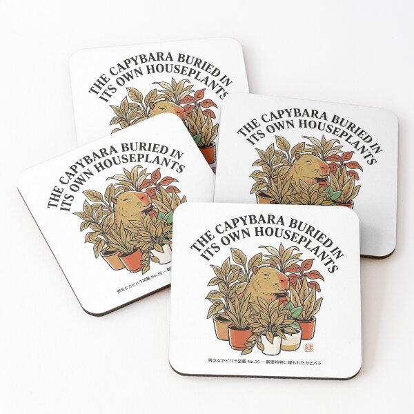 Item preview, The Capybara Buried in Its Own Houseplants — Kawaii Plant Capybara Tee designed and sold by nurusubetei.