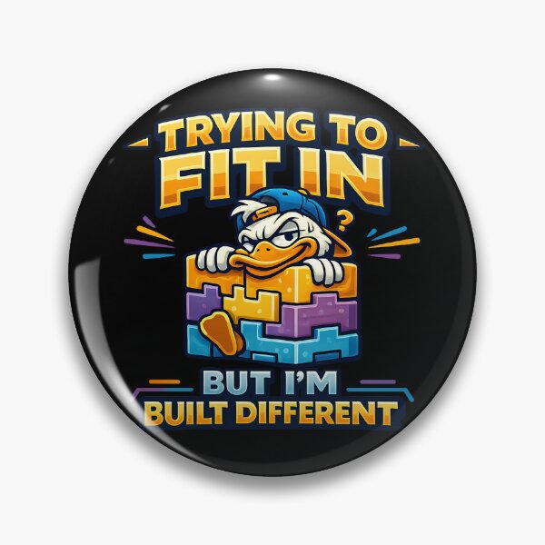Item preview, Trying To Fit In But Im Built Different Funny Duck designed and sold by TeeTimeTreasure.