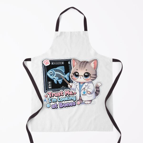 Item preview, Trust Me I'm Looking At Bones | Kawaii Veterinary Radiologist Cat designed and sold by Bettybee00.