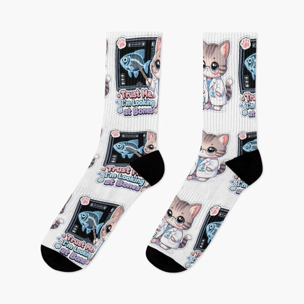 Item preview, Trust Me I'm Looking At Bones | Kawaii Veterinary Radiologist Cat designed and sold by Bettybee00.