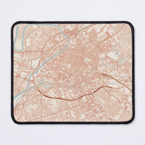 Item preview, Manchester River Map Print Pastel designed and sold by WordsSquirrel.