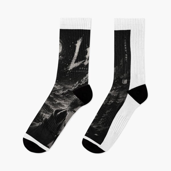 Item preview, Levi Ackerman Attack on Titan | Monochrome Anime Nightscape Art | Dark Anime Warrior Art | Attack on Titan warriors in Anime designed and sold by Templatemini.