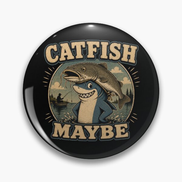 Item preview, Catfish Maybe Funny Fishing Shark Art designed and sold by Retr0Tshirts.