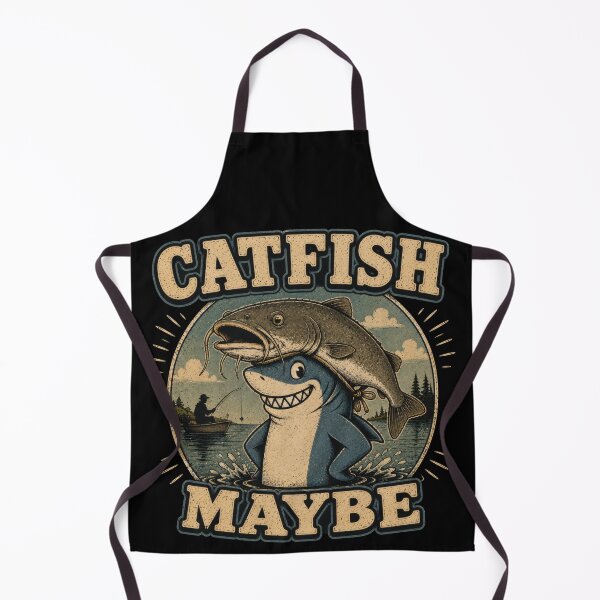 Item preview, Catfish Maybe Funny Fishing Shark Art designed and sold by Retr0Tshirts.