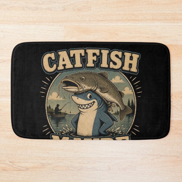 Item preview, Catfish Maybe Funny Fishing Shark Art designed and sold by Retr0Tshirts.