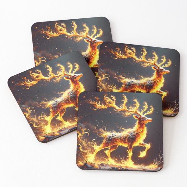 Item preview, Fire Deer, Ai Generated Art designed and sold by ACC .