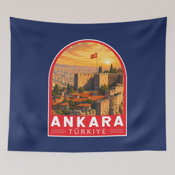 Item preview, Ankara Turkey Travel Art Emblem designed and sold by KrisSidDesigns.