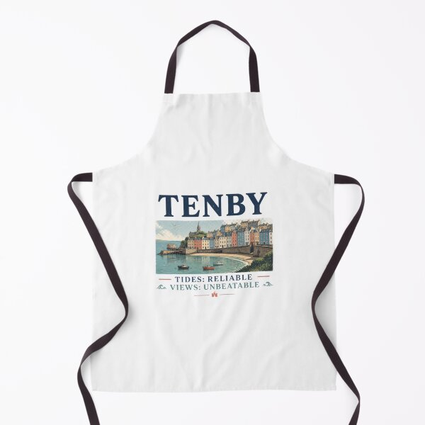 Item preview, Tenby Tides - Welsh Coastal Travel Graphic designed and sold by Barcud Designs.
