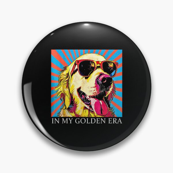 Item preview, Retro Golden Retriever In My Golden Era Vintage Pop Art designed and sold by Methahshop.