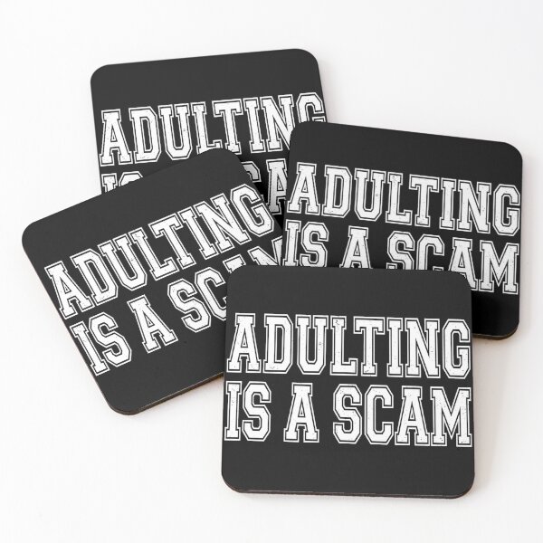 Item preview, Adulting Is A Scam Funny Quote Distressed Varsity Font designed and sold by longngusuc.