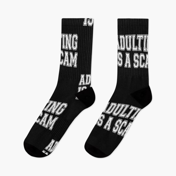 Item preview, Adulting Is A Scam Funny Quote Distressed Varsity Font designed and sold by longngusuc.