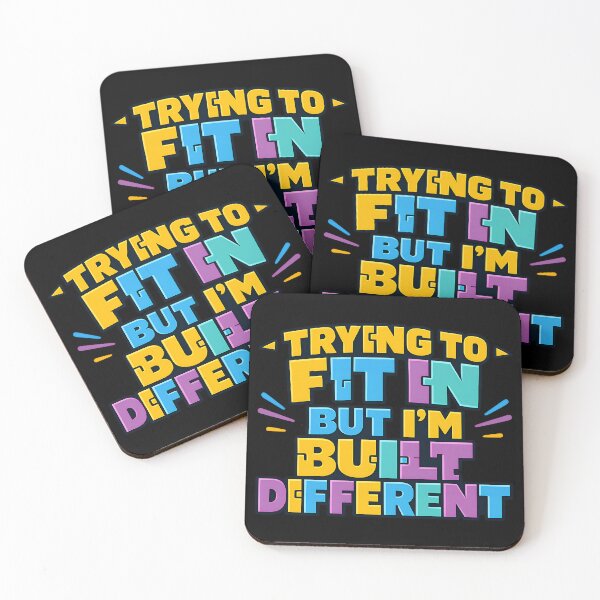 Item preview, Trying To Fit In But Im Built Different Funny Quote designed and sold by TeeTimeTreasure.
