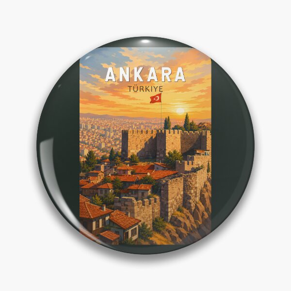 Item preview, Ankara Turkey Illustration Travel Art Vintage designed and sold by KrisSidDesigns.