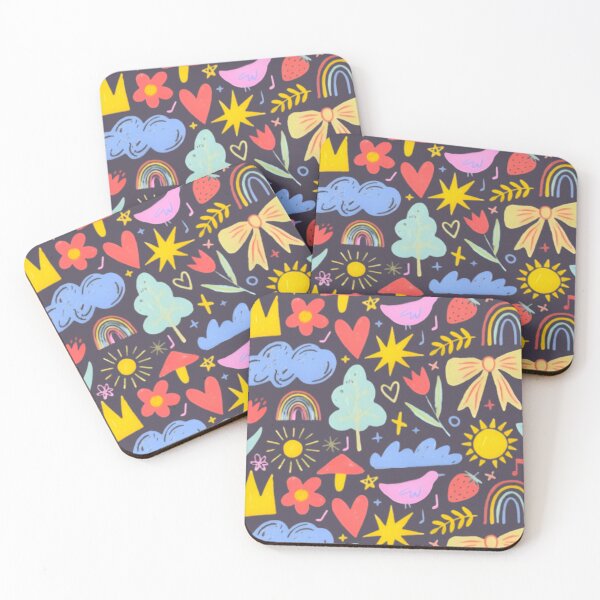 Item preview, Whimsical Nature Pattern - Colorful Rainbow Flower Aesthetic designed and sold by Rangmanch.