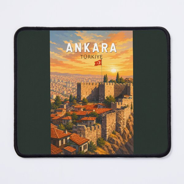 Item preview, Ankara Turkey Illustration Travel Art Vintage designed and sold by KrisSidDesigns.