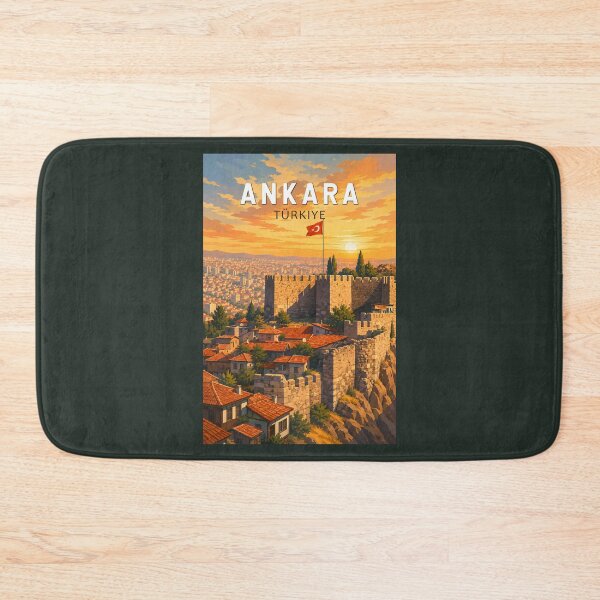 Item preview, Ankara Turkey Illustration Travel Art Vintage designed and sold by KrisSidDesigns.