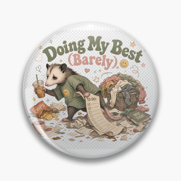 Item preview, Doing My Best (Barely) Funny Possum Retro Aesthetic  designed and sold by Lizasharma2008.