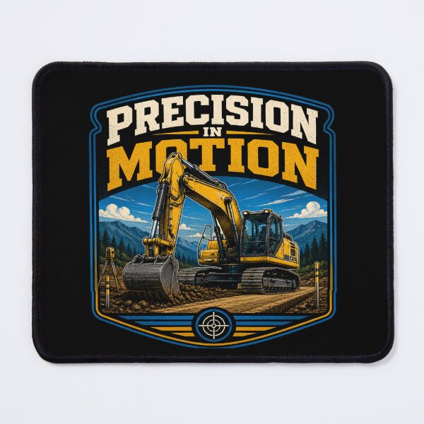 Item preview, Precision In Motion Excavator Operator Construction Equipment Design designed and sold by kakmi-art.