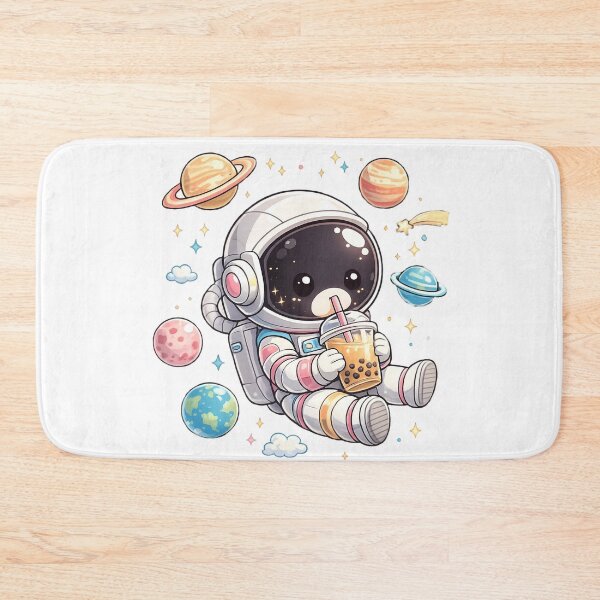 Item preview, Cute Astronaut Drinking Bubble Tea designed and sold by Sovereign Supply Co..