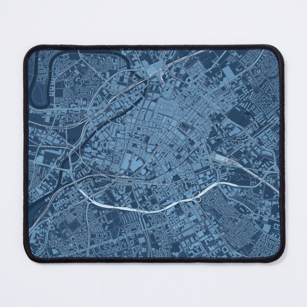 Item preview, Manchester City Map Print Blue designed and sold by WordsSquirrel.
