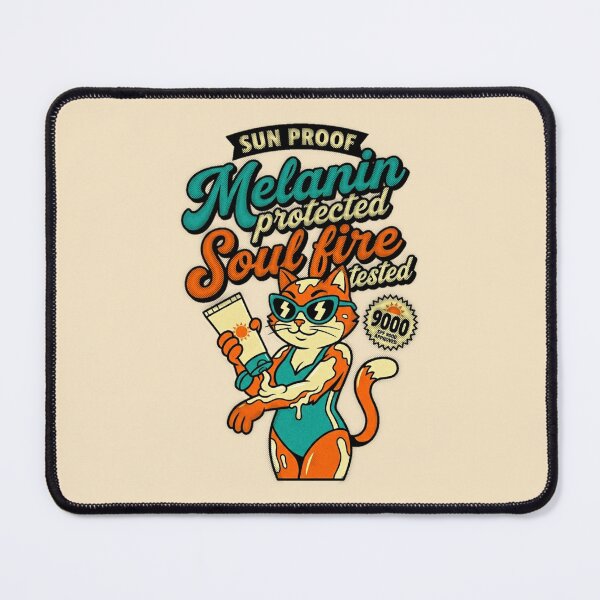Item preview, Sun Proof Melanin Protected Soul Fire Tested SPF 9000 Cat Graphic — Funny Summer Beach Confidence  designed and sold by SkTee2k.