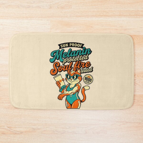 Item preview, Sun Proof Melanin Protected Soul Fire Tested SPF 9000 Cat Graphic — Funny Summer Beach Confidence  designed and sold by SkTee2k.