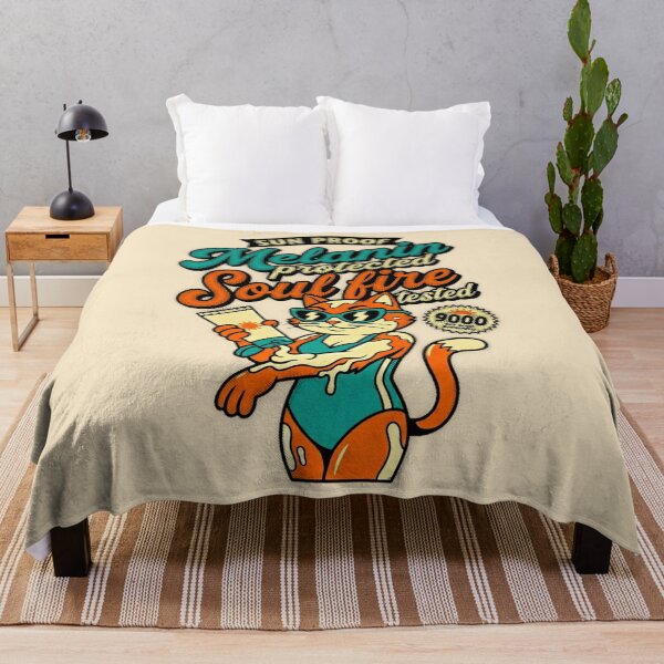Item preview, Sun Proof Melanin Protected Soul Fire Tested SPF 9000 Cat Graphic — Funny Summer Beach Confidence  designed and sold by SkTee2k.