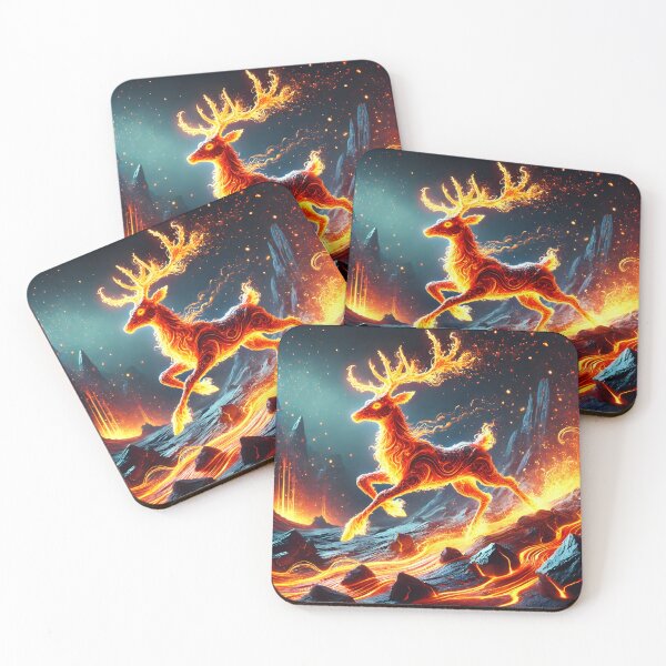 Item preview, Fire Deer, Ai Generated Art designed and sold by ACC .