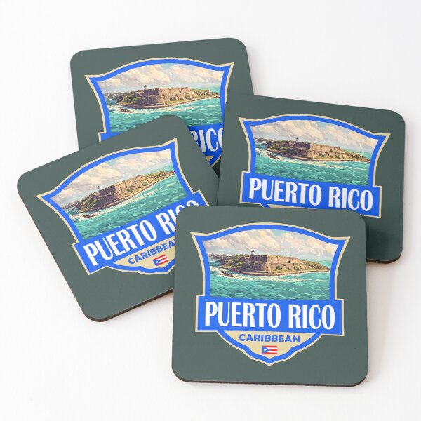 Item preview, Puerto Rico Illustration Retro Badge designed and sold by KrisSidDesigns.