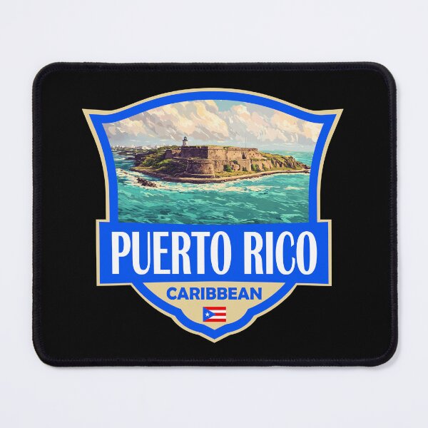 Item preview, Puerto Rico Illustration Retro Badge designed and sold by KrisSidDesigns.