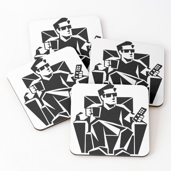 Item preview, Geometric Dad Relaxing on Couch With Remote Control designed and sold by quibrak.