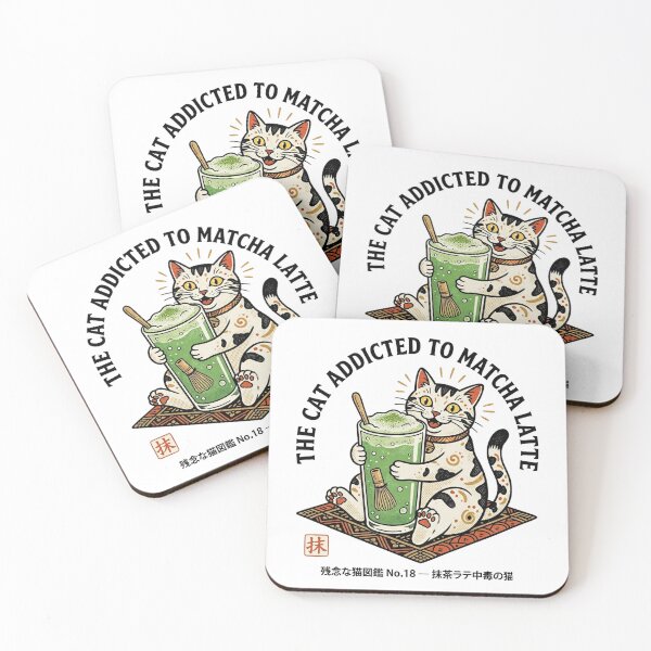 Item preview, The Cat Addicted to Matcha Latte — Kawaii Matcha Cat Tee designed and sold by nurusubetei.