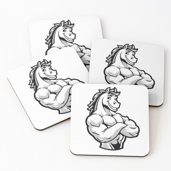 Item preview, Muscular Cartoon Horse with Confident Pose designed and sold by Artdrop62.