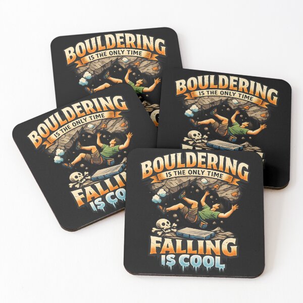 Item preview, Bouldering Is the Only Time Falling Is Cool – Funny Rock Climbing designed and sold by SidTastic .