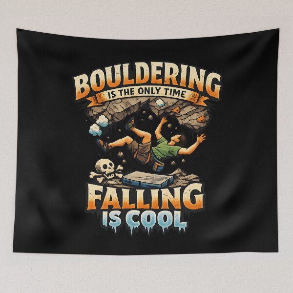Item preview, Bouldering Is the Only Time Falling Is Cool – Funny Rock Climbing designed and sold by SidTastic .