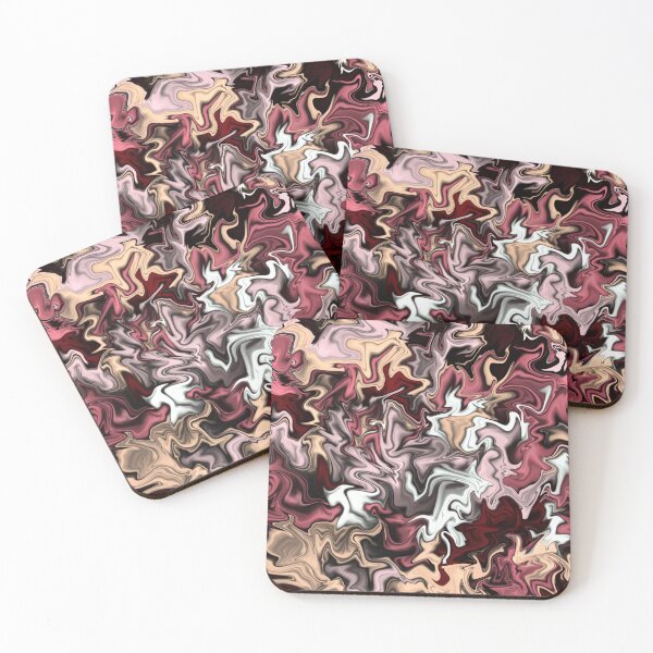Item preview, Pintura abstracta rosa y azul burdeos, arte fluido floral. designed and sold by NadiaChevrel.