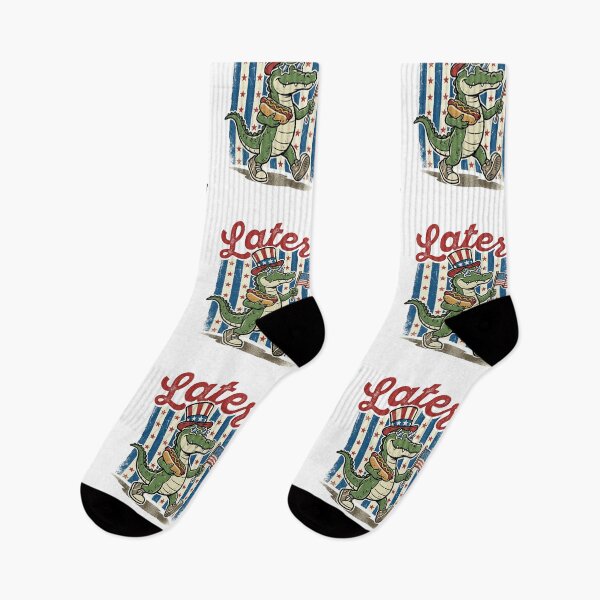 Item preview, Patriotic Alligator Fourth Of July Vintage Hot Dog Later designed and sold by longngusuc.