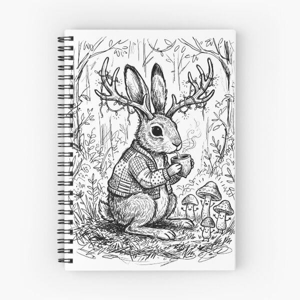 Item preview, Mossy Horned Hare of Kelp Hollow - Whimsical Cottagecore designed and sold by bapupa.