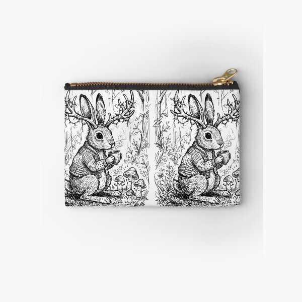 Item preview, Mossy Horned Hare of Kelp Hollow - Whimsical Cottagecore designed and sold by bapupa.