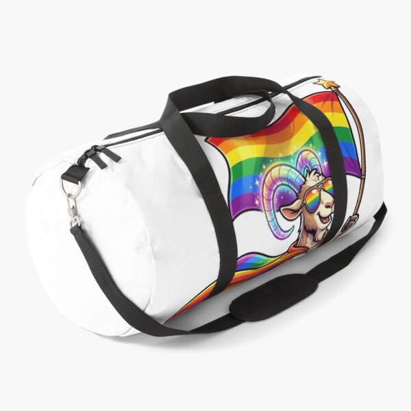 Item preview, GOAT OF BEING YOURSELF Pride Rainbow Flag designed and sold by snowry.