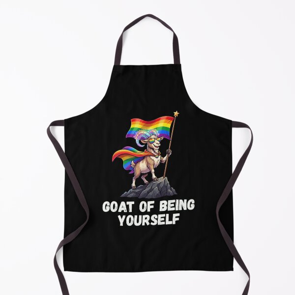 Item preview, GOAT OF BEING YOURSELF Pride Rainbow Flag designed and sold by snowry.